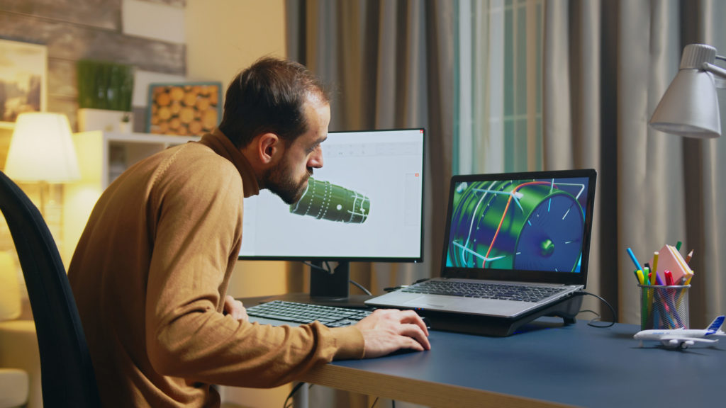 a man working on a laptop